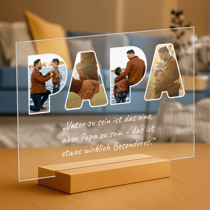 Fotocollage PAPA – personalisierter Glasdruck - Emmygift.de