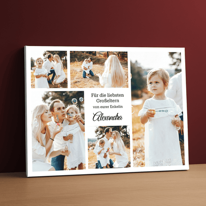Für die liebsten Großeltern – ein personalisierter Leinwanddruck für Großeltern - Emmygift.de