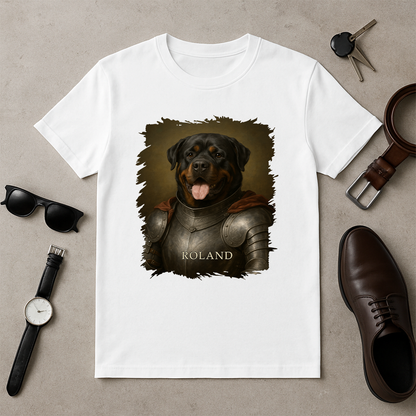 Tapferer Ritterhund – Herren T-Shirt mit Aufdruck für Hundefans