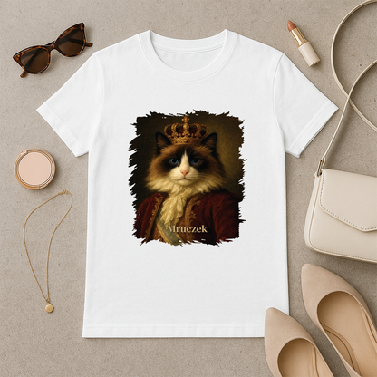 Königliche Katze – personalisiertes Damen-T-Shirt für Katzenliebhaberinnen