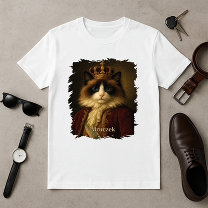 Katze als Herrscher – personalisiertes Herren-T-Shirt für Katzenliebhaber