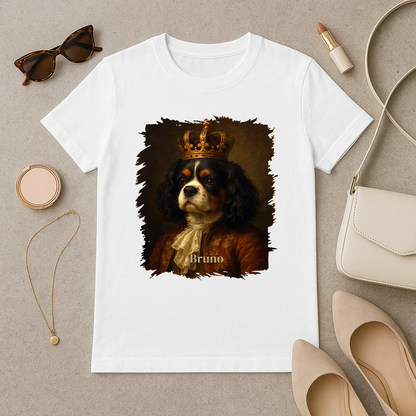 Königlicher Hund – Damen-T-Shirt mit Aufdruck für Hundefans