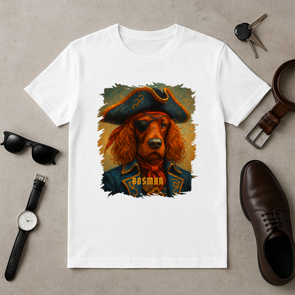 Piratenhund – Herren-T-Shirt mit Aufdruck für Hundefreunde