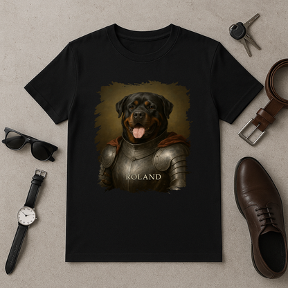 Tapferer Ritterhund – Herren T-Shirt mit Aufdruck für Hundefans