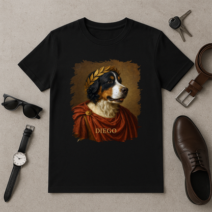Dein Hund als Julius Cäsar – Herren-T-Shirt mit Aufdruck für Hundefans