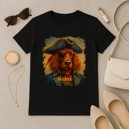 Hund als Pirat – Damen-T-Shirt mit Aufdruck für Hundefreunde
