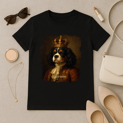 Königlicher Hund – Damen-T-Shirt mit Aufdruck für Hundefans