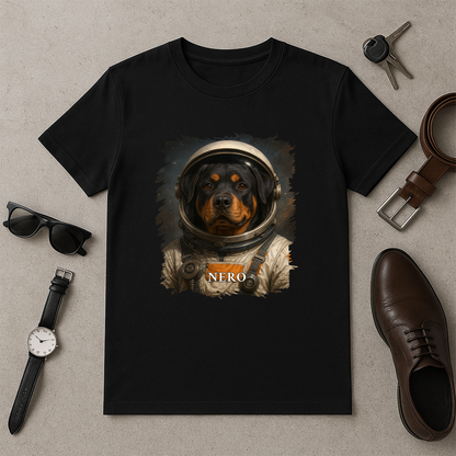 Hund als Astronaut – Herren-T-Shirt mit Aufdruck für Hundefans