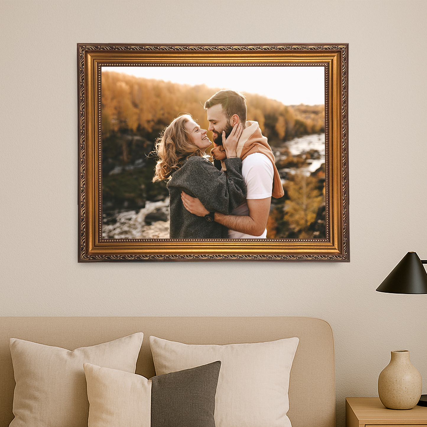 Porträt eines verliebten Paares – personalisiertes Leinwandbild für Paare