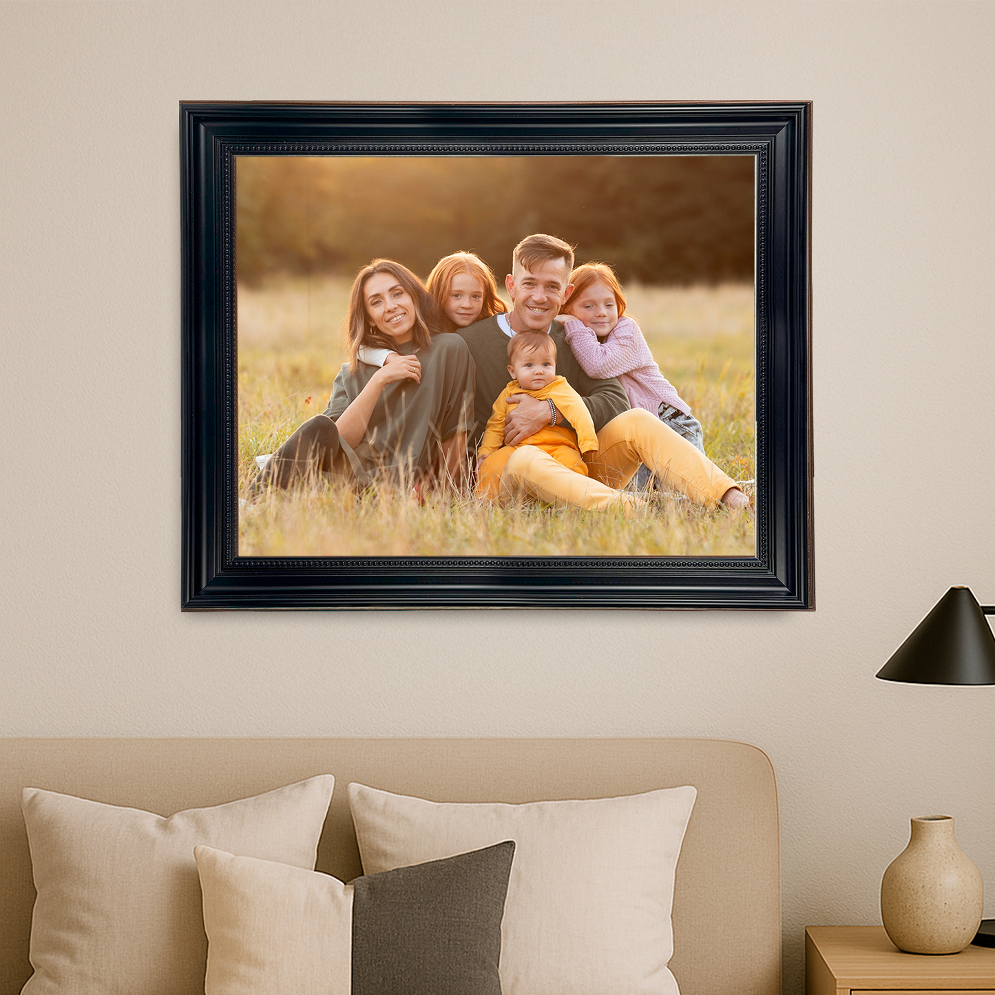 Familienporträt – personalisiertes Leinwandbild für Eltern