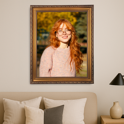 Realistisches Porträt eines Mädchens – personalisiertes Leinwandbild für sie