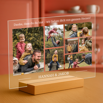 Danke, dass es dich gibt – personalisierter Glasdruck