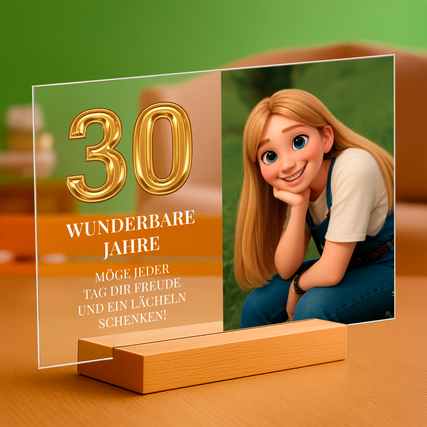 30 wunderbare Jahre – Personalisiertes Acrylglasbild für sie