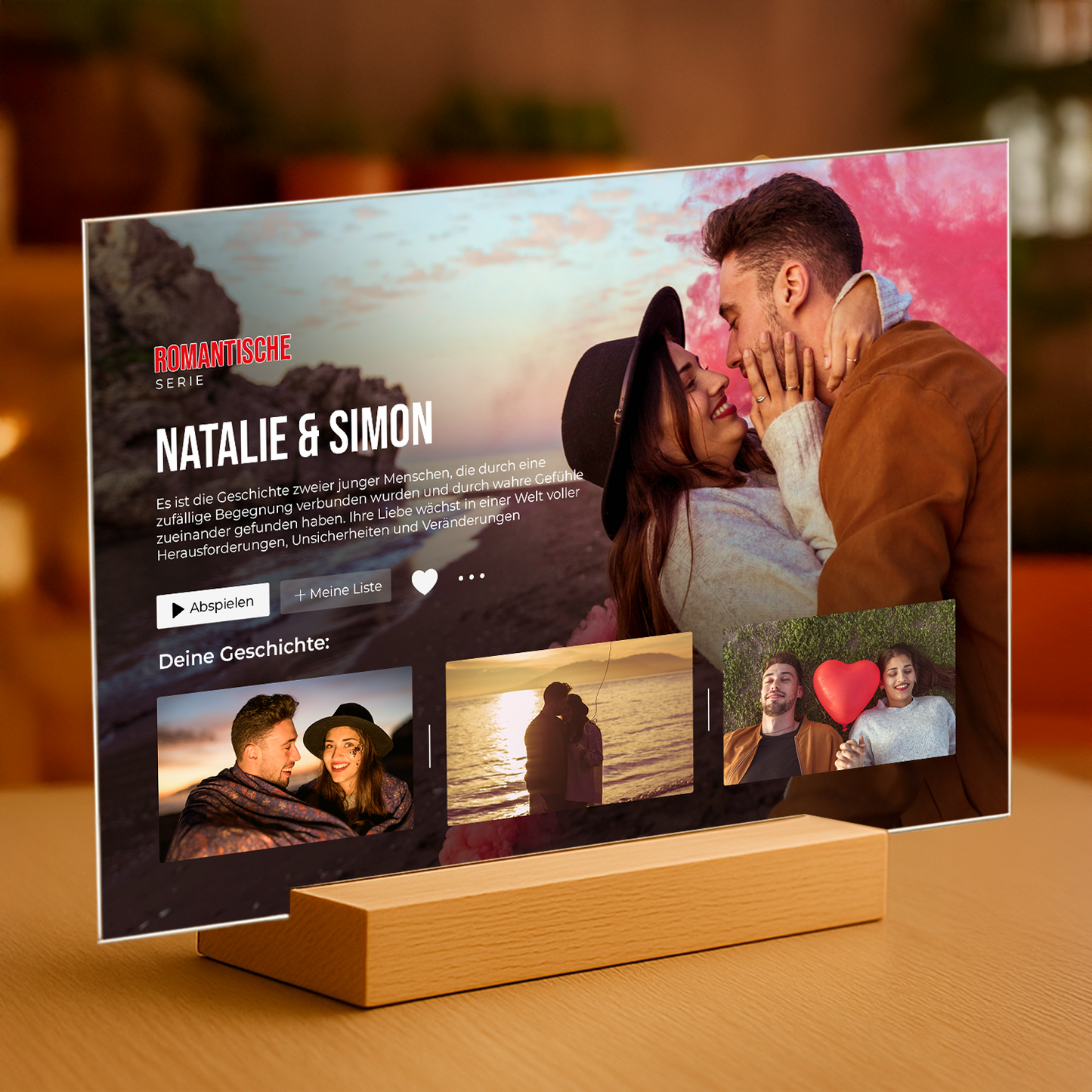 Liebes-Serie – personalisierter Glasdruck