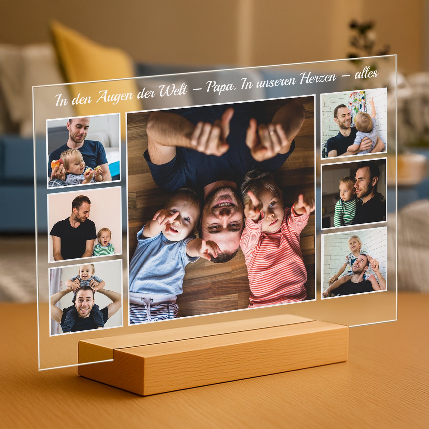 Du bist für uns alles! – personalisierter Glasdruck
