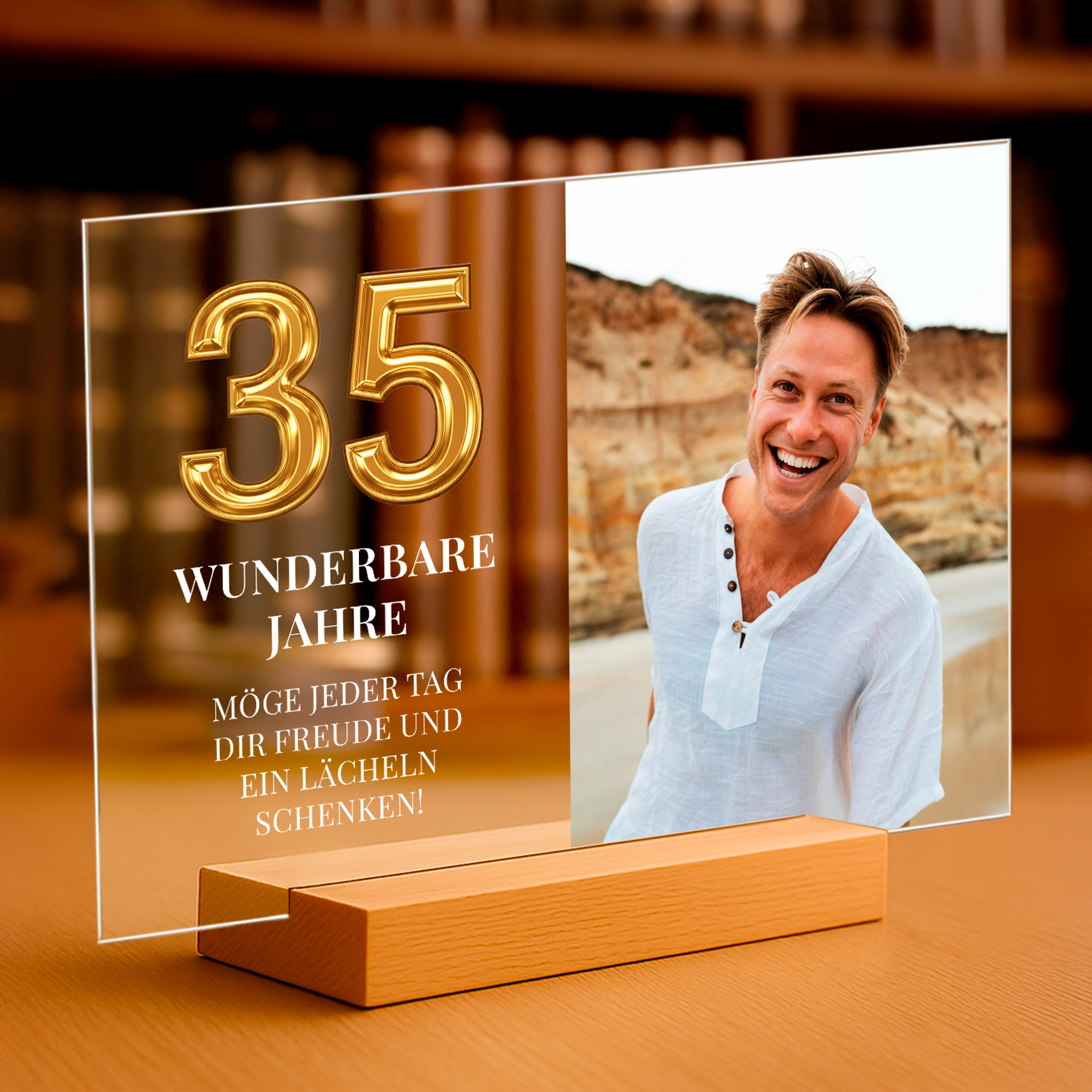 35 wunderbare Jahre – Personalisiertes Acrylglasbild für ihn