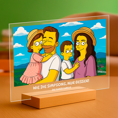 Die beste Familie – Porträt auf Acrylglas für Eltern