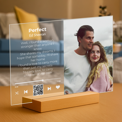 Unser Lied – Foto + Text – personalisierter Druck auf Glas