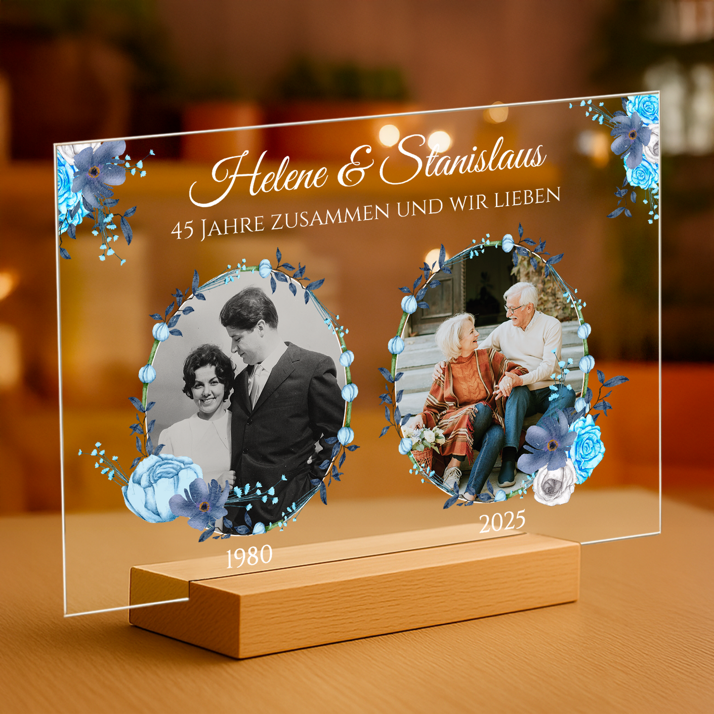 Liebesgeschichte – personalisierter Glasdruck