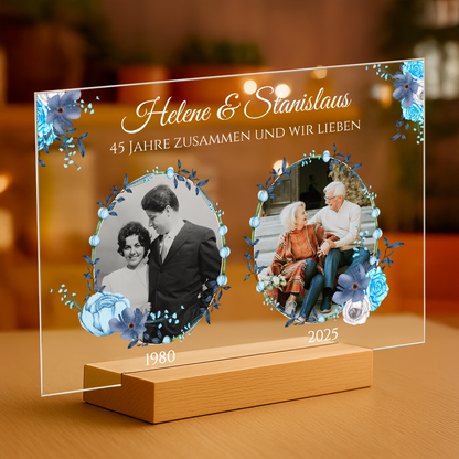 Liebesgeschichte – personalisierter Glasdruck
