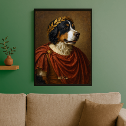 Hund als Kaiser – personalisiertes Poster für Hundefreunde