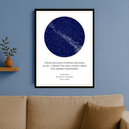 Der Anfang unserer Geschichte - personalisiertes Poster für Paare