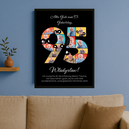 Schöne Erinnerung zum 95. Geburtstag – personalisiertes Poster für einen Mann