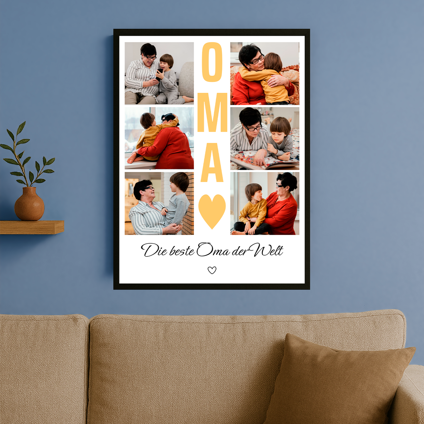 Beste Oma der Welt – personalisiertes Poster für die Oma