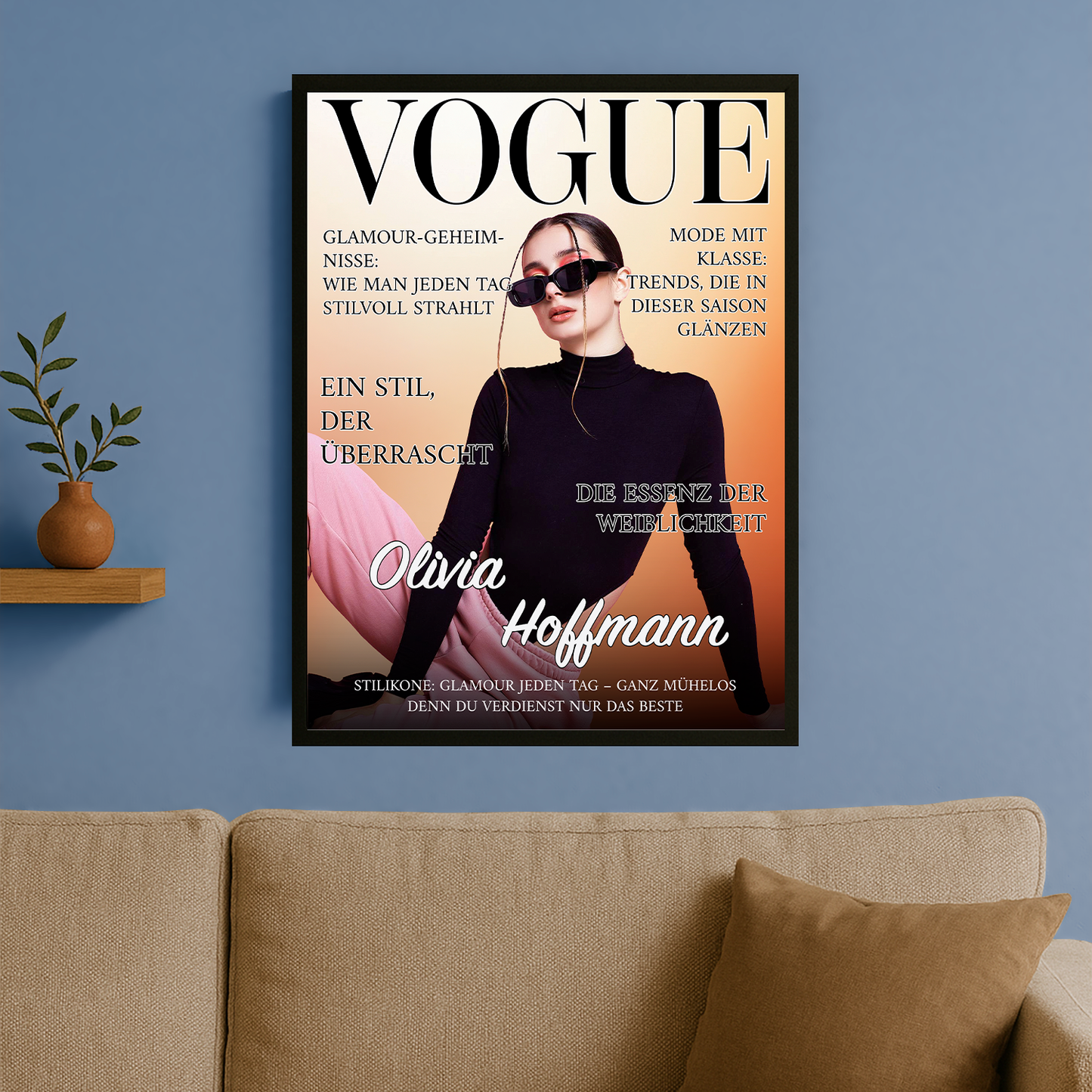 Ihr eigenes Magazin-Cover – ein personalisiertes Poster für sie