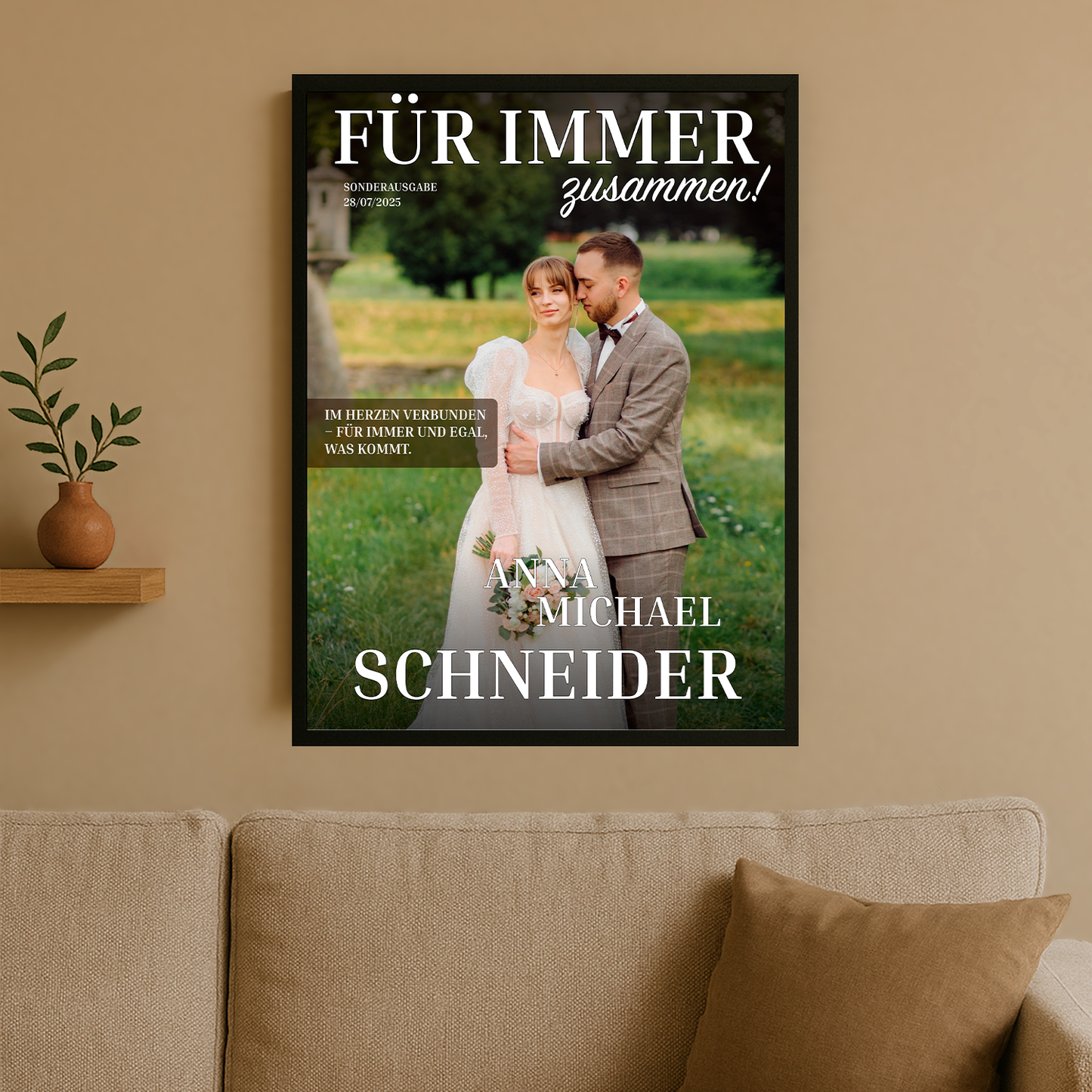 Für immer – personalisiertes Poster für Paar