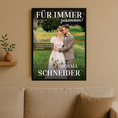 Für immer – personalisiertes Poster für Paar