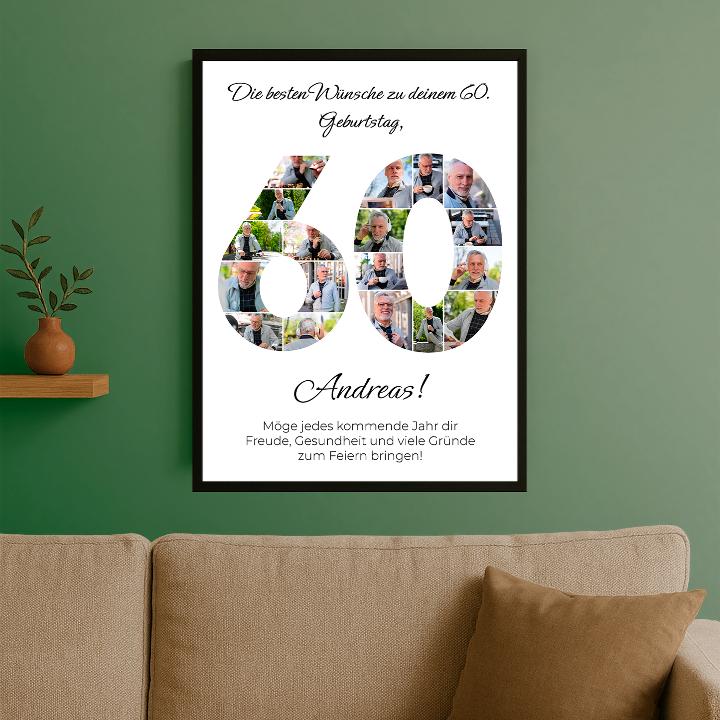 Zum 60. Geburtstag – personalisiertes Poster für ihn