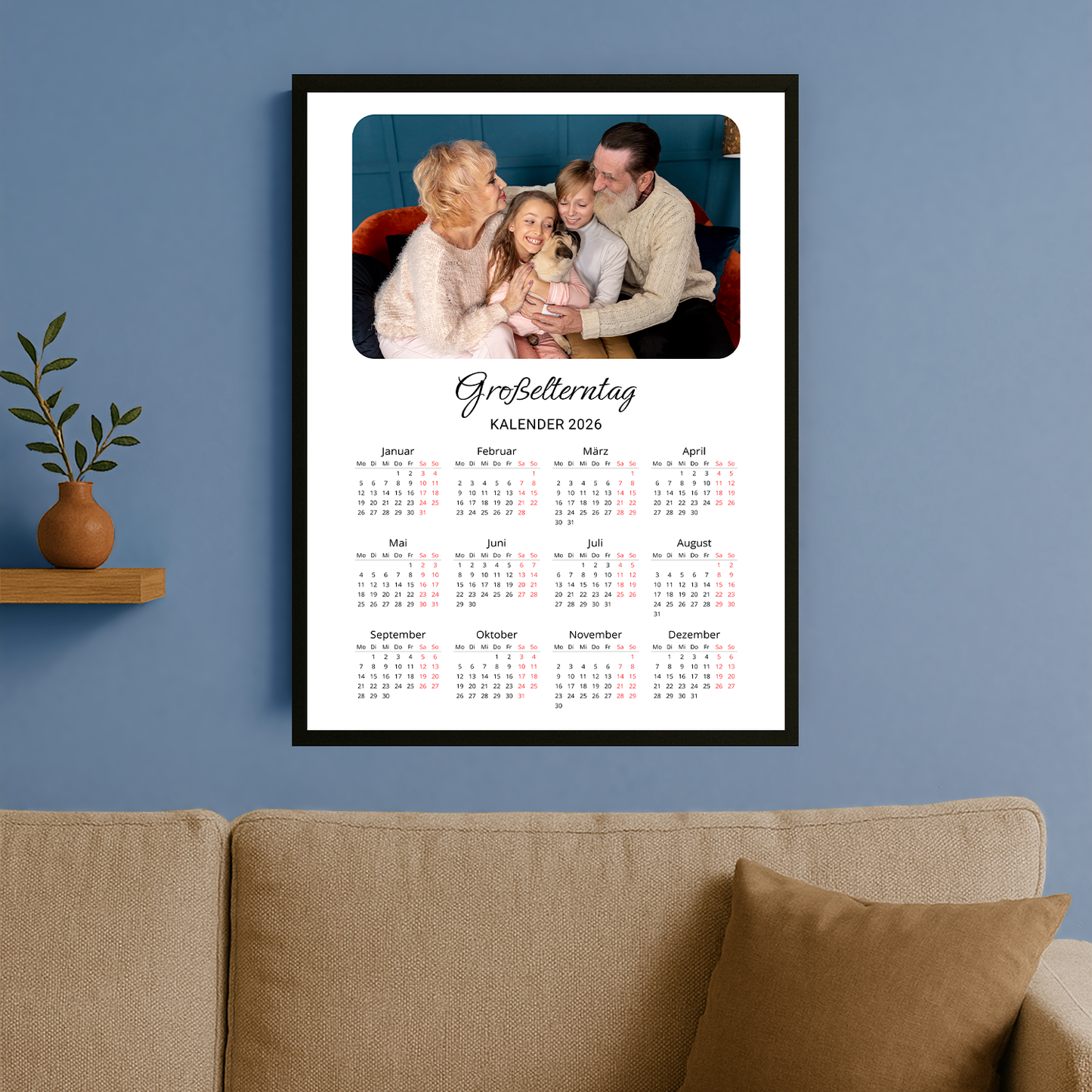 Die schönsten Momente zusammen - personalisiertes Poster für Großeltern