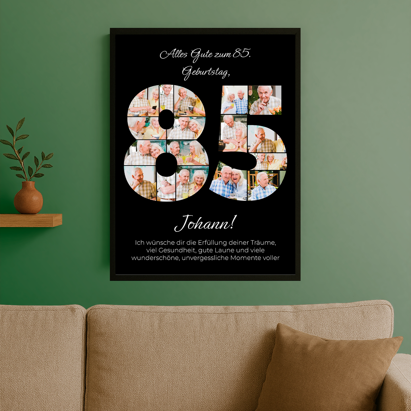 Zum 85. Geburtstag – personalisiertes Poster für ihn