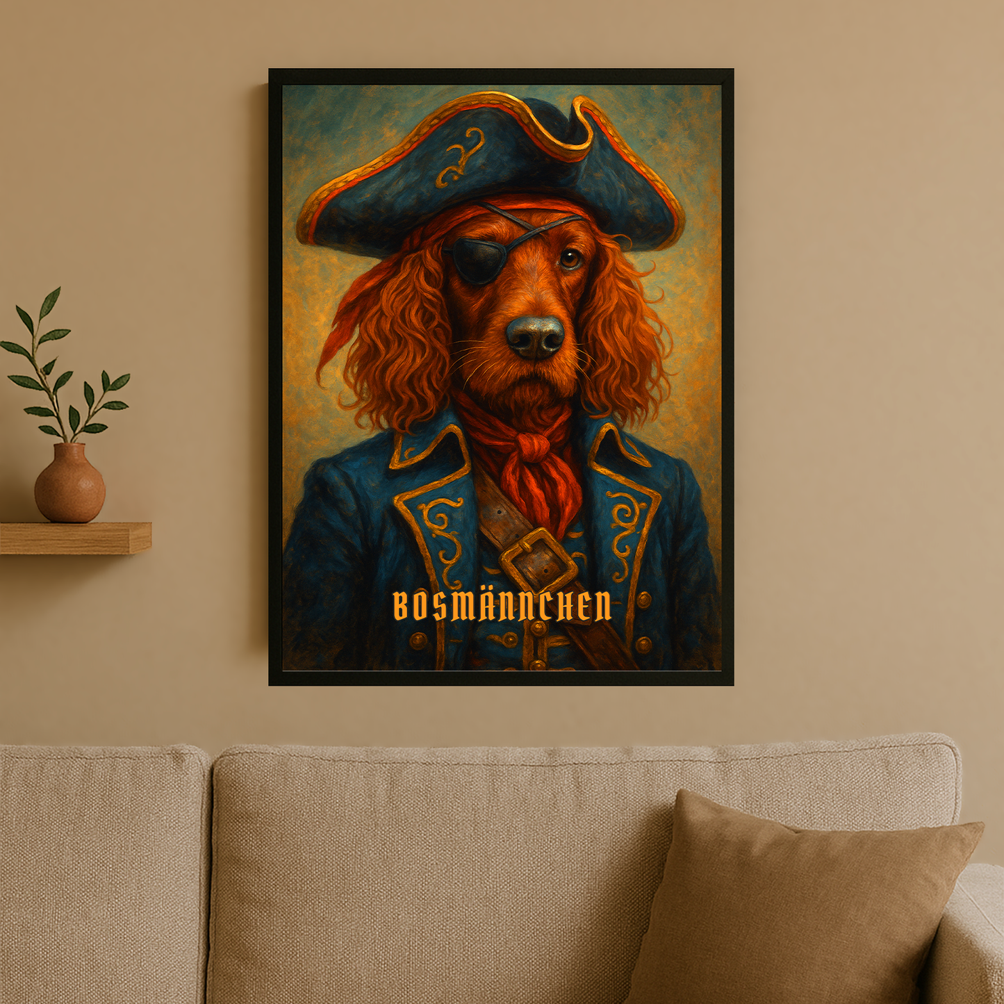 Hund als Pirat – personalisiertes Poster für Hundeliebhaber