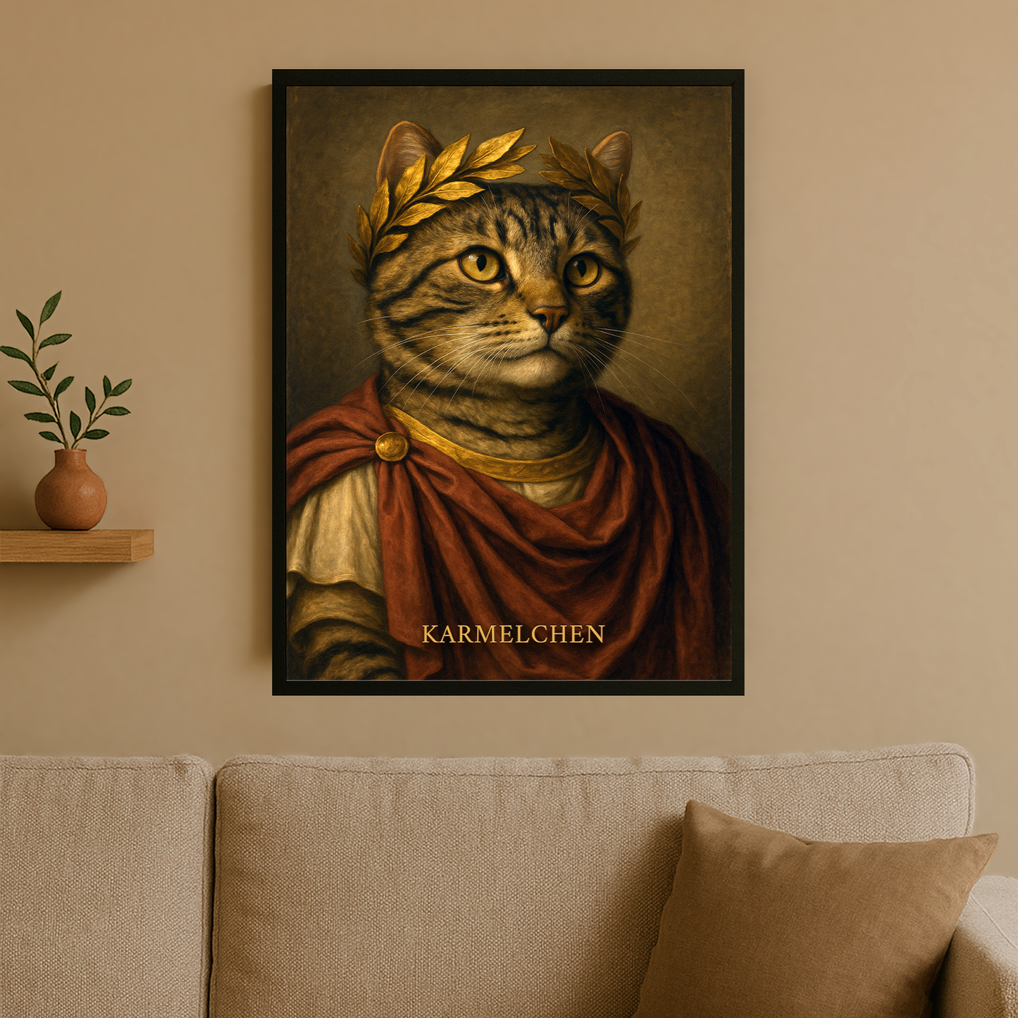 Katze als Kaiser – personalisiertes Poster für Katzenliebhaber