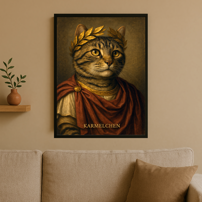 Katze als Kaiser – personalisiertes Poster für Katzenliebhaber