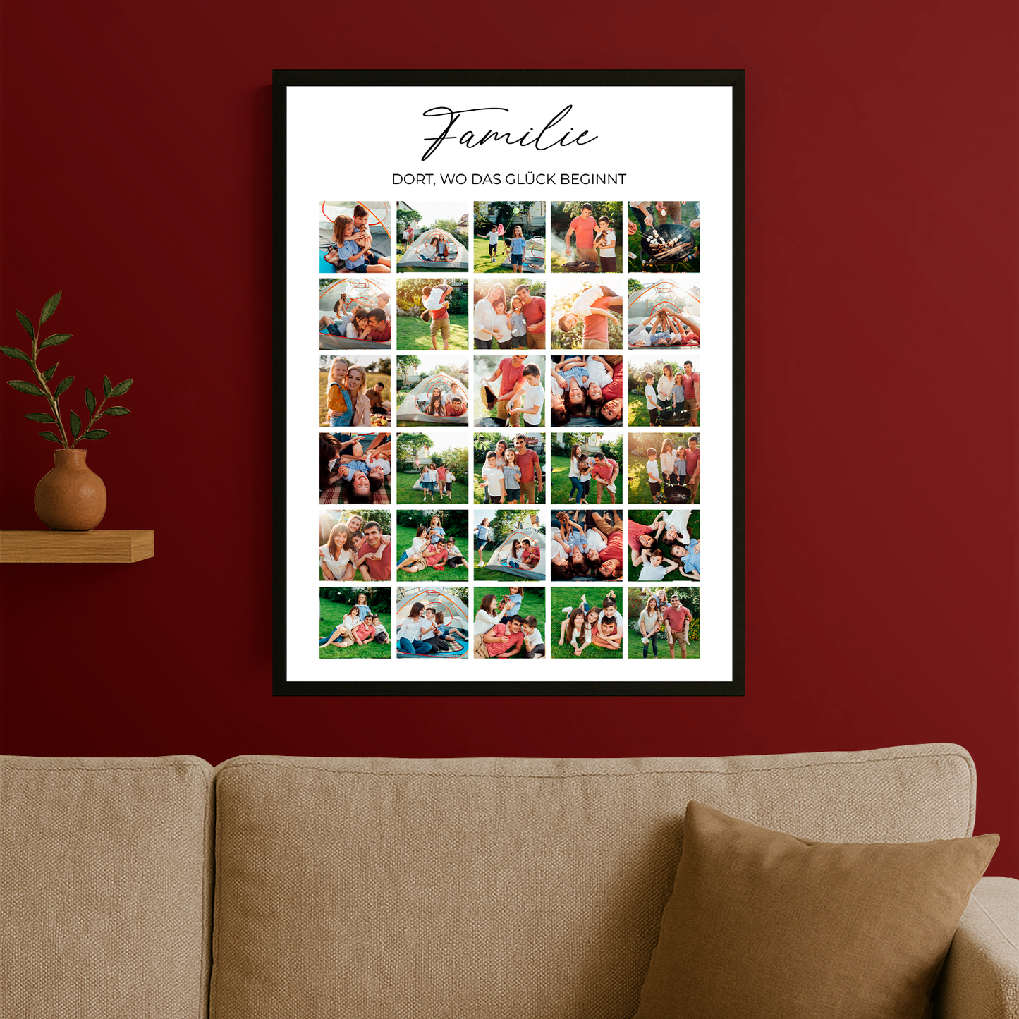 Familie – personalisiertes Poster für Eltern