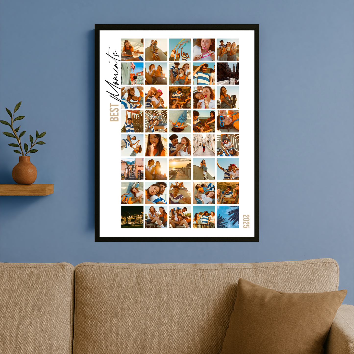 Collage der schönsten Momente – personalisiertes Poster für die Freundin