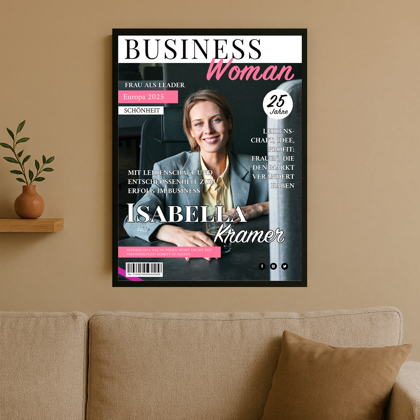 Businessfrau – personalisiertes Poster für sie