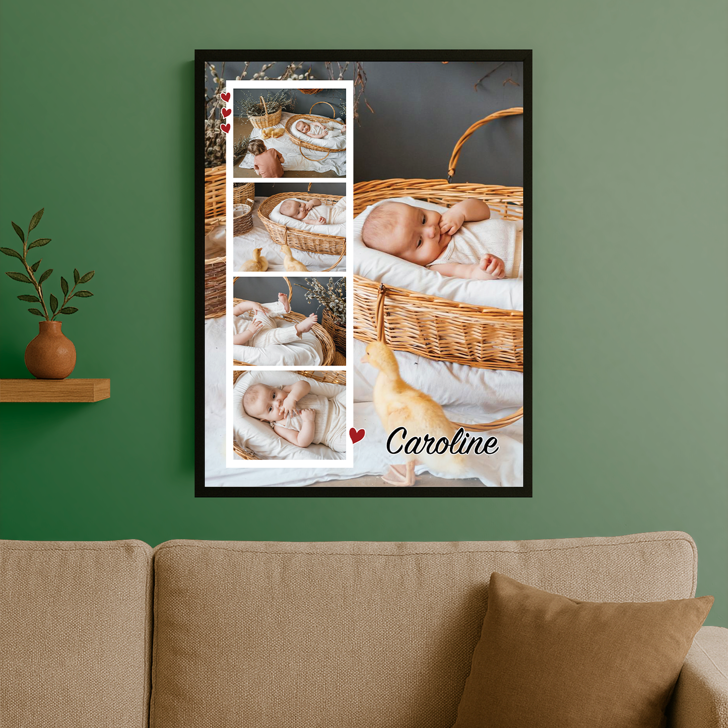Zur Geburt eines Kindes – personalisiertes Poster für Eltern