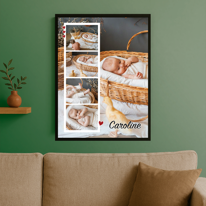 Zur Geburt eines Kindes – personalisiertes Poster für Eltern