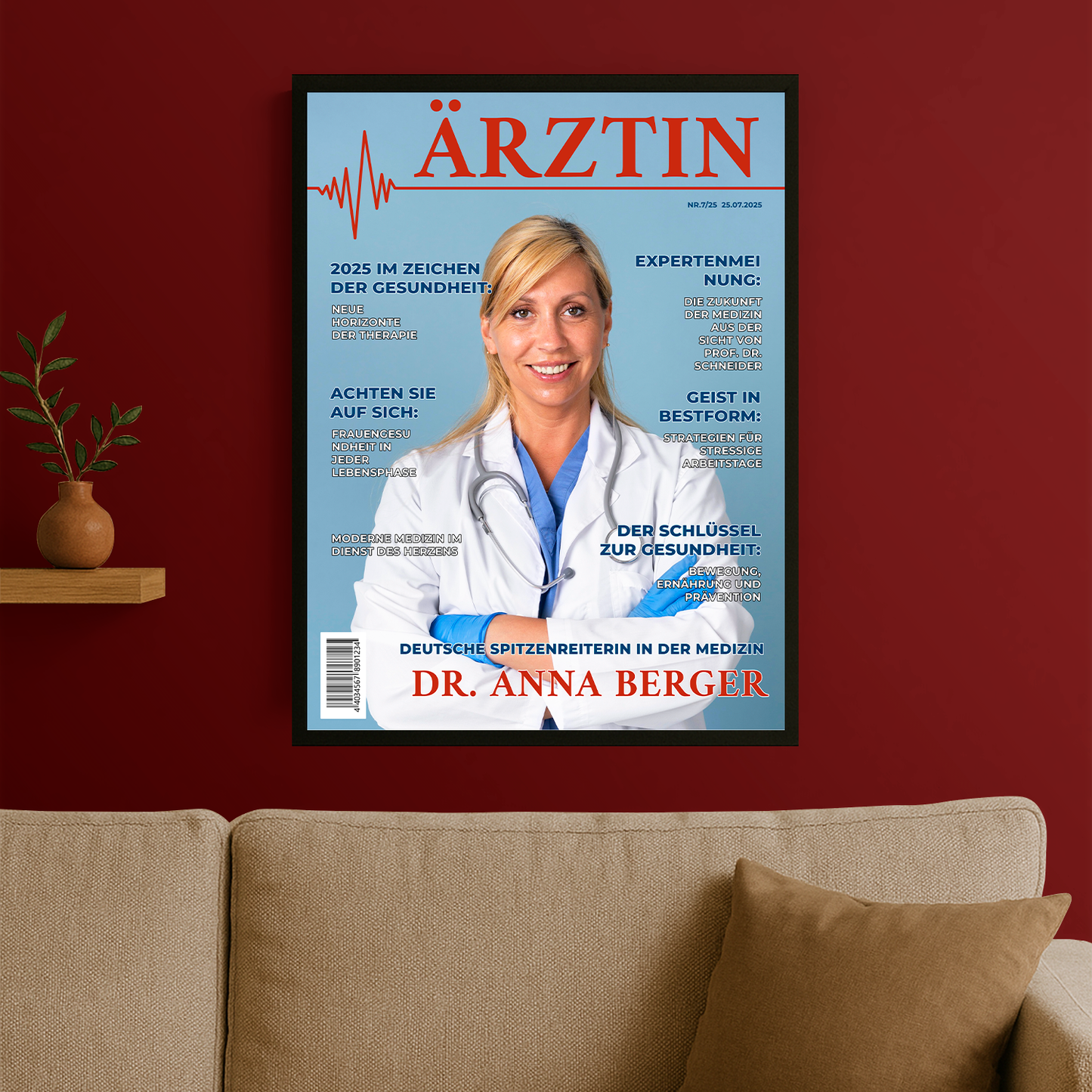 Frau Doktor des Jahres – personalisiertes Poster für eine Frau