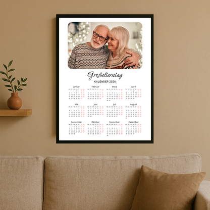 Kalender für Oma und Opa – personalisiertes Poster für Großeltern