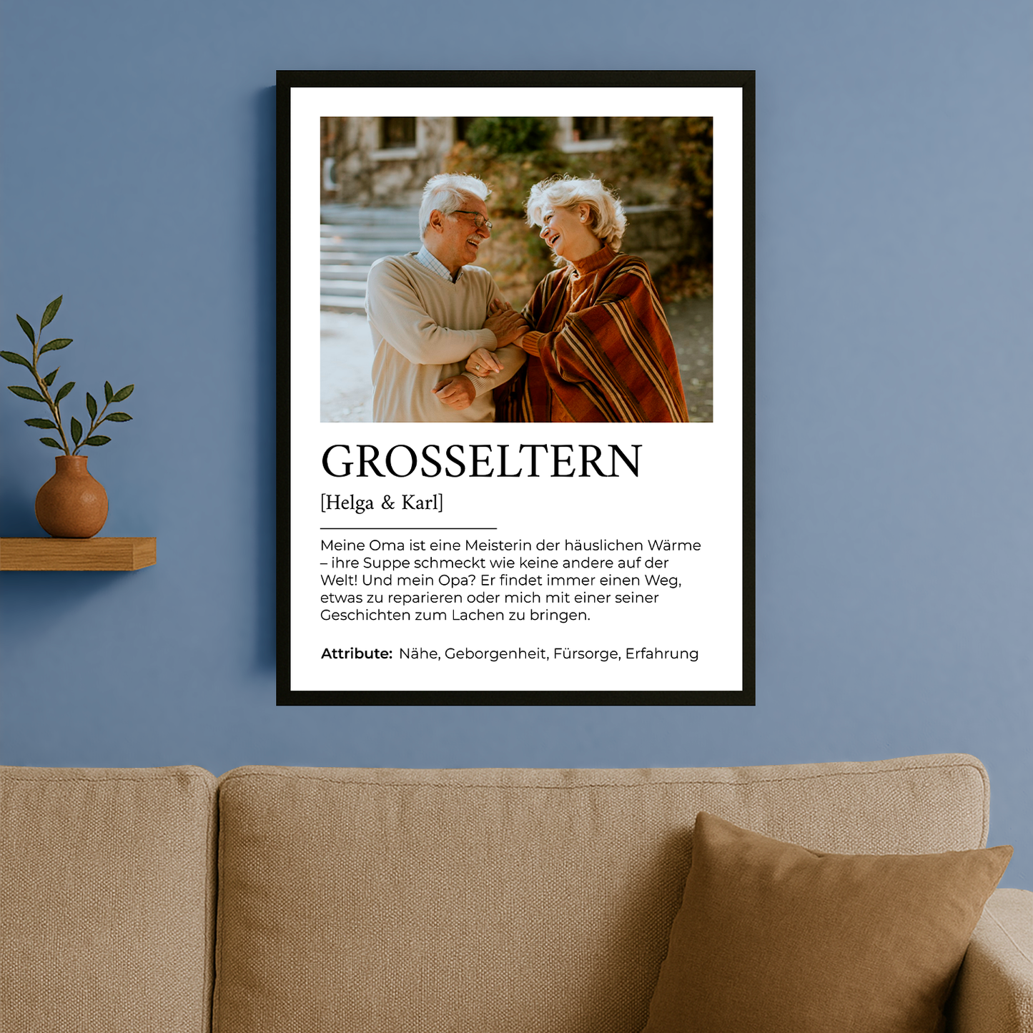 Geliebte Großeltern - personalisiertes Poster für Großeltern