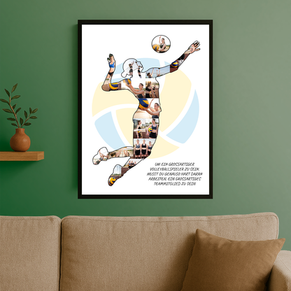 Großartige Volleyballspielerin – personalisiertes Poster für sie