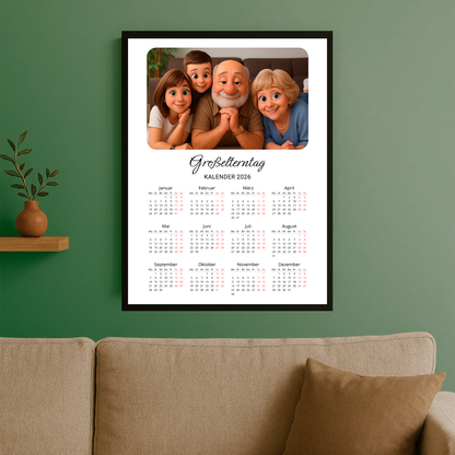 Kalender von den Enkeln – personalisiertes Poster für Großeltern