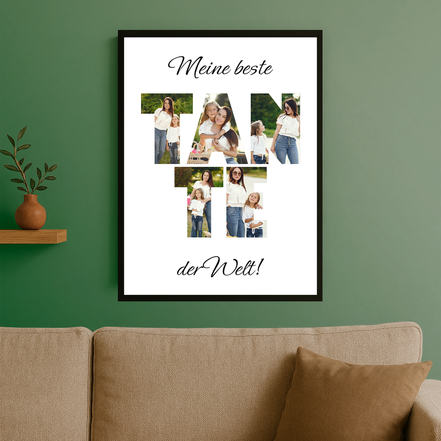 Die beste Tante der Welt – personalisiertes Poster für die Tante