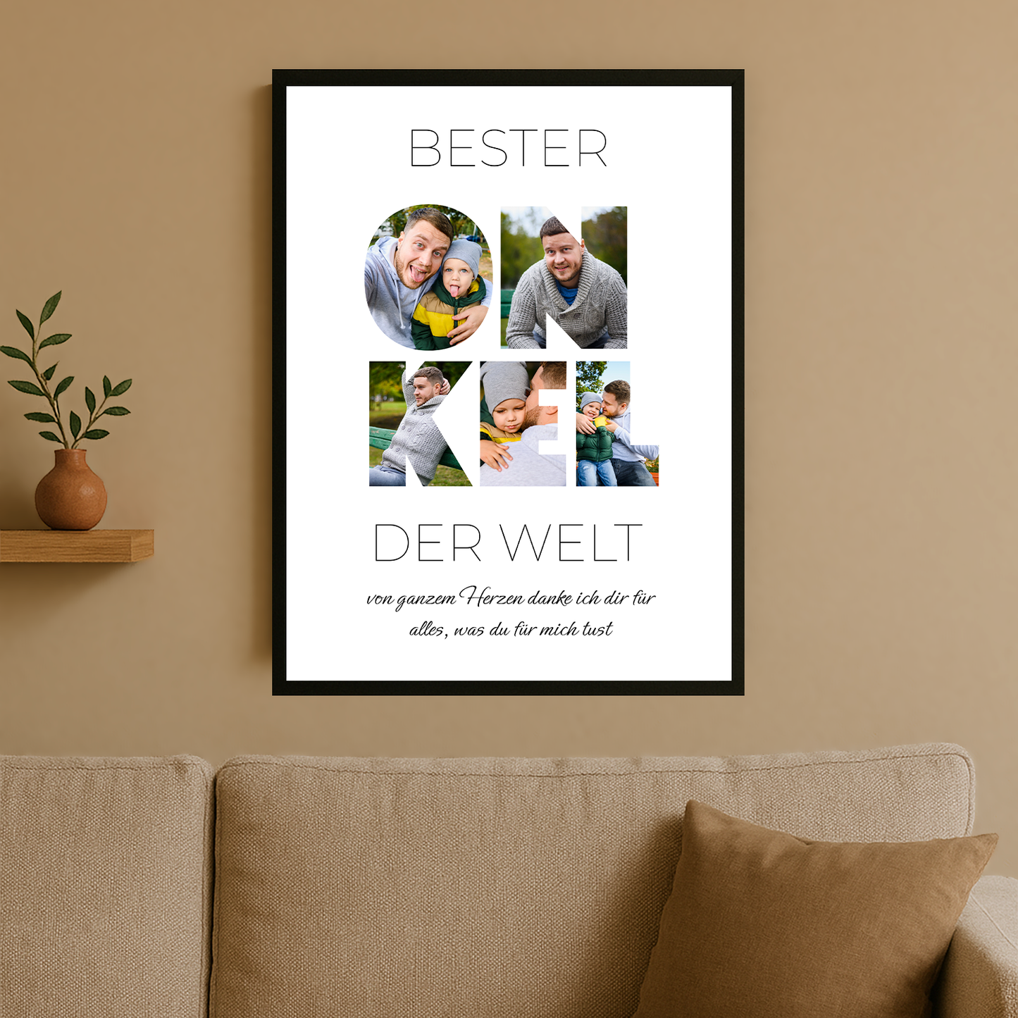 Der beste Onkel der Welt – personalisiertes Poster für den Onkel