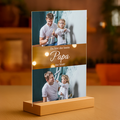 Der beste Papa der Welt – personalisierter Glasdruck
